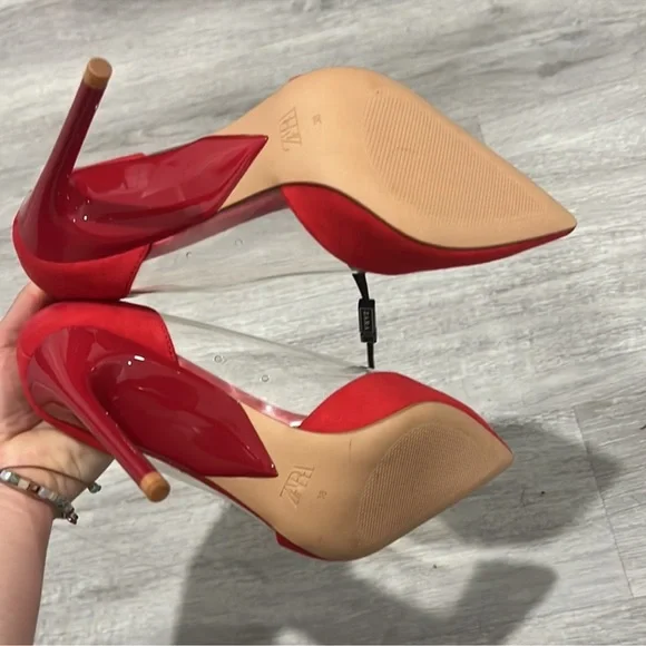 Zara red heels , classy heels - Picture 4 of 4